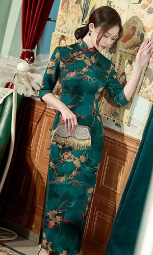 옛 상하이 스타일, 녹색 긴 치파오